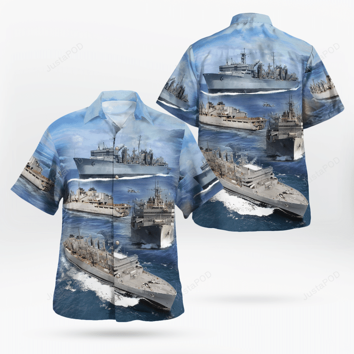 US Navy USNS Bridge (T-AOE-10) Hawaiian Shirt, Gift Hawaiian Shirt For Husband, Gift For Dad