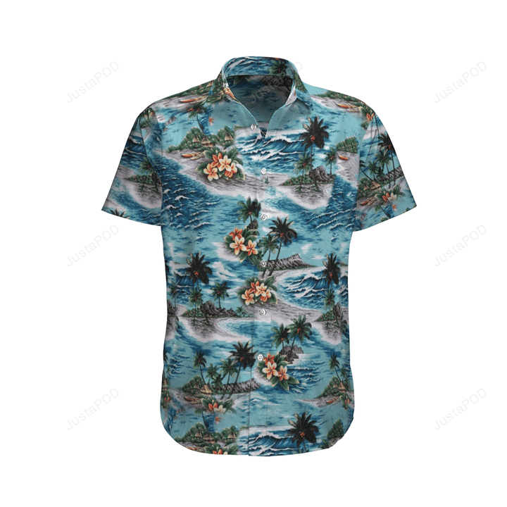 Summer Beach Blue Hawaiian Shirt, Australia Army Hawaiian Shirt, Gift Hawaiian Shirt For Husband, Gift For Dad
