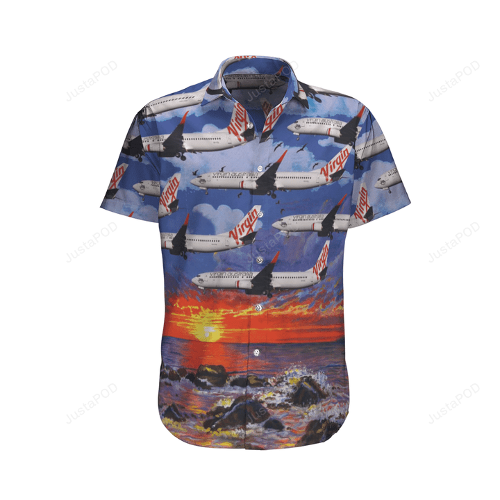 Virgin Australia Airlines Boeing 737-8FE Hawaiian Shirt, Gift Hawaiian Shirt For Husband, Gift For Dad