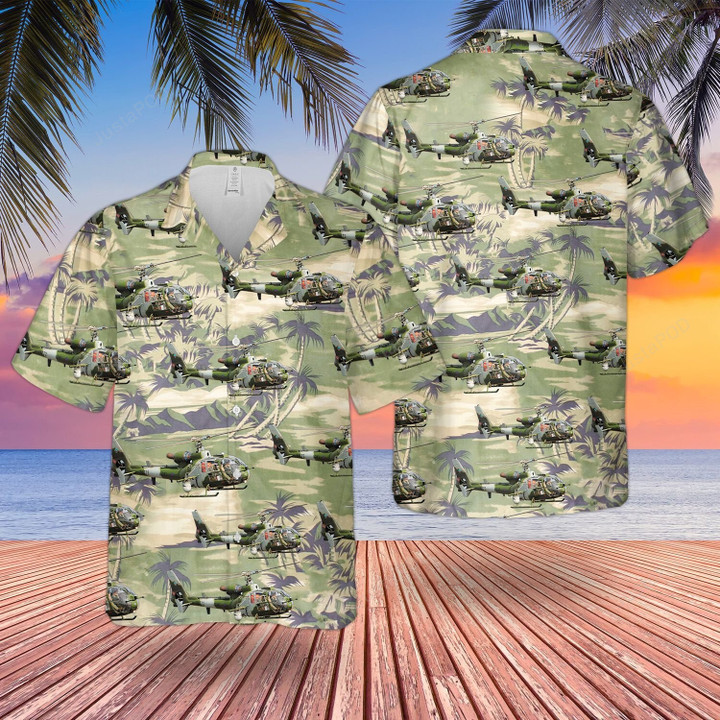 British Army Aérospatiale Gazelle Hawaiian Shirt