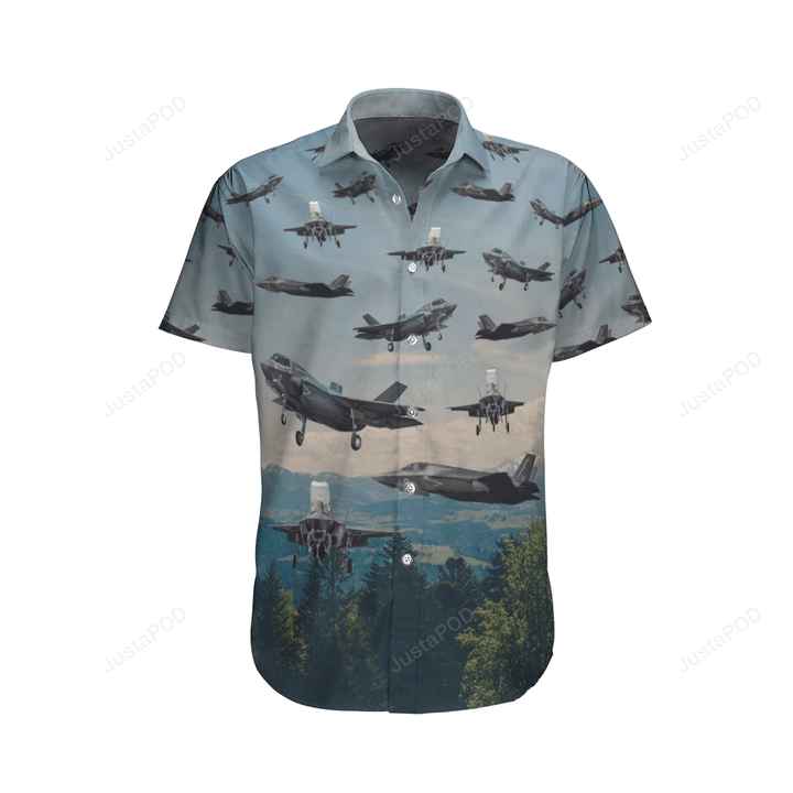 Royal Air Force F-35 Lightning II Hawaiian Shirt, Birthday Gift for Husband, Gift For Dad