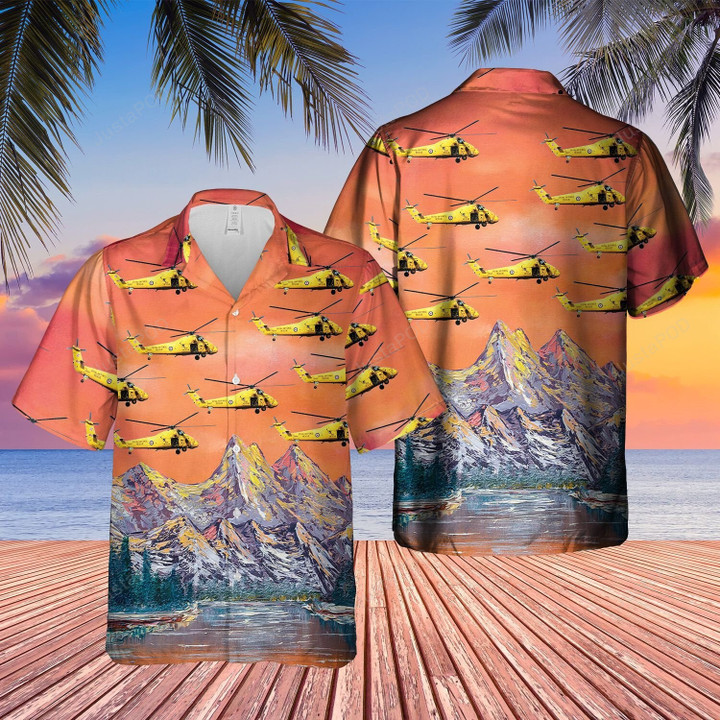 Royal Air Force Wessex HAR2 Hawaiian Shirt, Birthday Gift for Husband, Gift For Dad