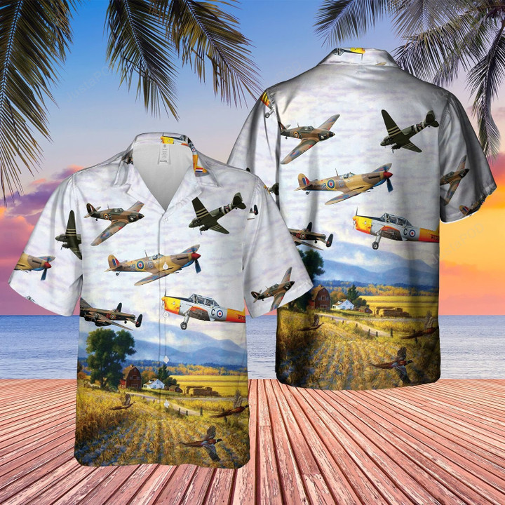 Royal Air Force Battle Of Britain Historical Aircrafts Hawaiian Shirt
