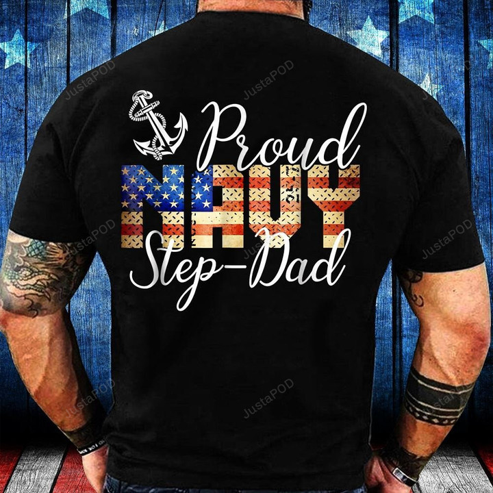 Proud Step-Dad Shirts Army Veterans Day T-Shirt