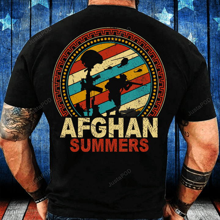 Afghan Summers Veteran Vintage Afghanistan Veterans Gifts T-Shirt