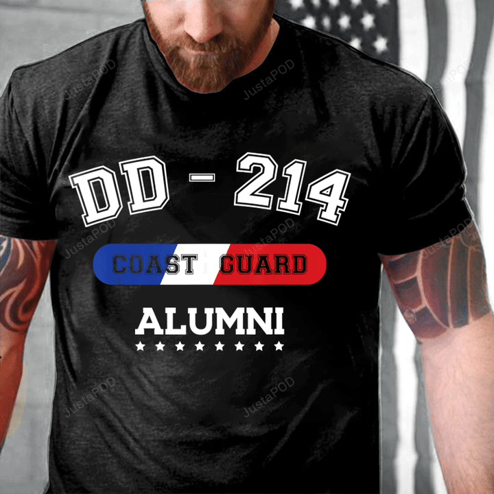 DD-214 US Coast Guard Alumni Tee USCG Veteran Gift T-Shirt