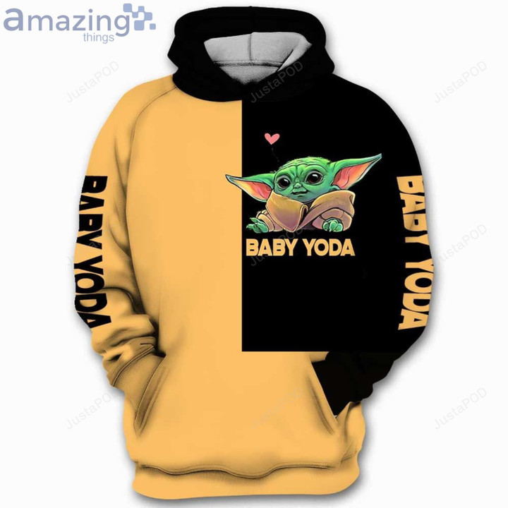 I Not Short I’m Baby Yoda Baby Star Wars 3D Hoodie Zip Hoodie, 3D All Over Print Hoodie Zip Hoodie