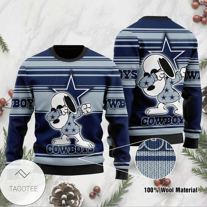 Dallas Cowboys Dabbing Snoopy Ugly Christmas Sweater Holiday Party
