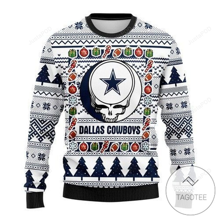 Dallas Cowboys Grateful Dead Ugly Christmas Sweater, All Over Print Sweatshirt