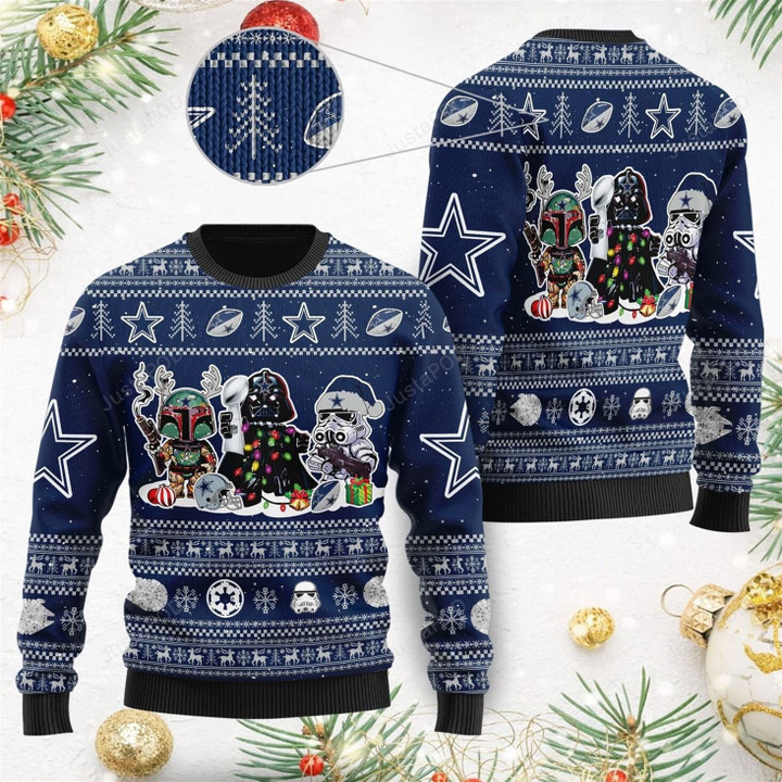 Dallas Cowboys Star Wars Ugly Christmas Sweater