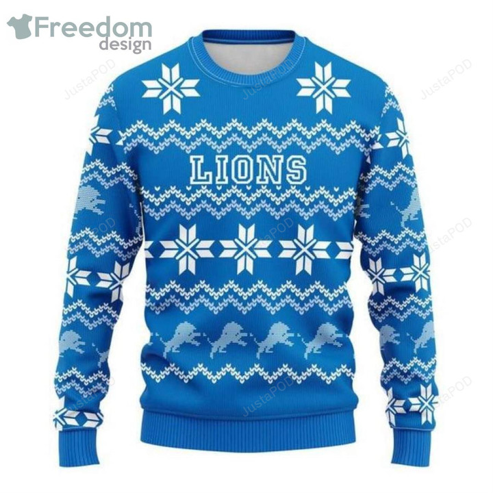 Detroit Lions Fans Best Gift Ugly Christmas Sweater