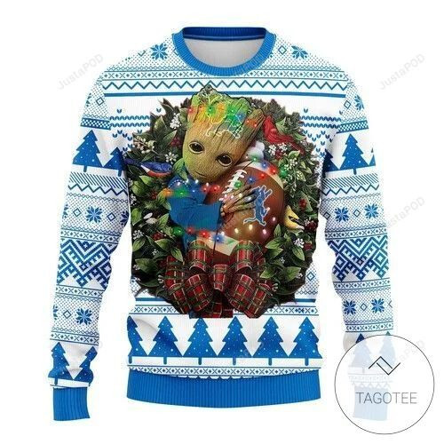 Nfl Detroit Lions Groot Hug Ugly Christmas Sweater, All Over Print Sweatshirt