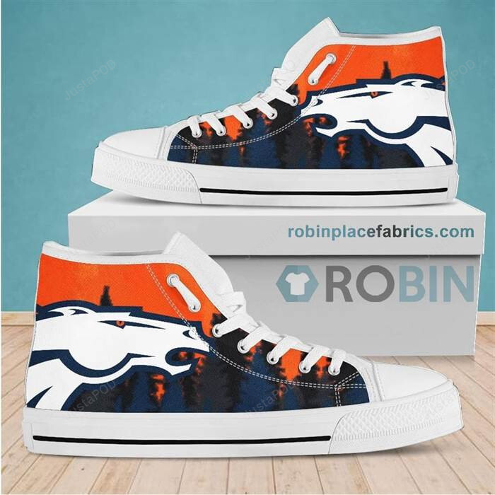 Denver Broncos Canvas High Top Shoes