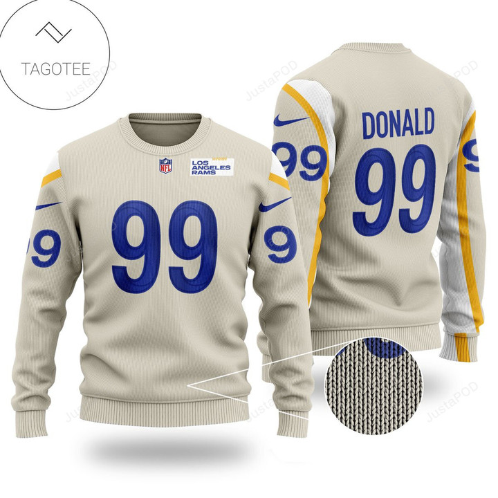 Donald No 99 Los Angeles Rams Ugly Christmas Sweater