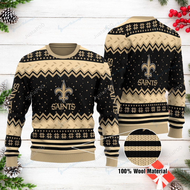 New Orleans Saints Ugly Christmas Sweater, All Over Print Sweatshirt,...