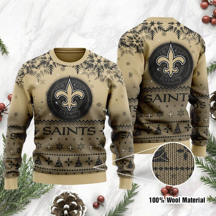 New Orleans Saints Ugly Sweater Christmas Sweaters Best Christmas Gift For Saints Fans, Ugly Sweater For Fans