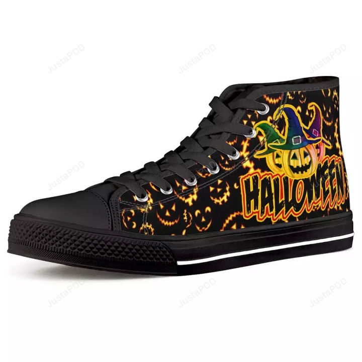 Halloween Black High Top Shoes