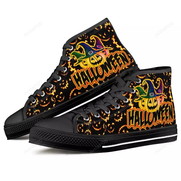 Halloween Black High Top Shoes