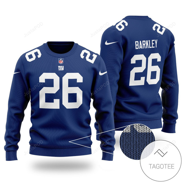 NFL Barkley No 26 New York Giants Ugly Christmas Sweater
