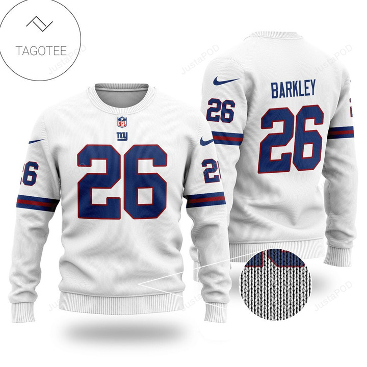 Barkley No 26 New York Giants Ugly Christmas Sweater