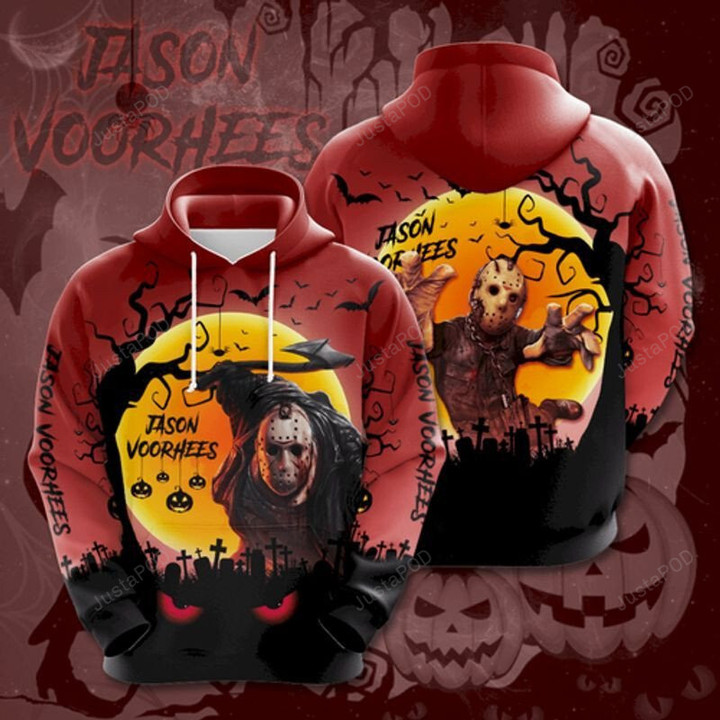 Jason Voorhees Lovers Halloween 3D Hoodie Zip Hoodie, 3D All Over Print Hoodie Zip Hoodie