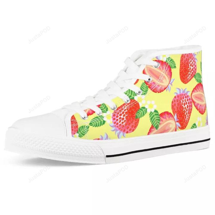 Strawberry White High Top Shoes