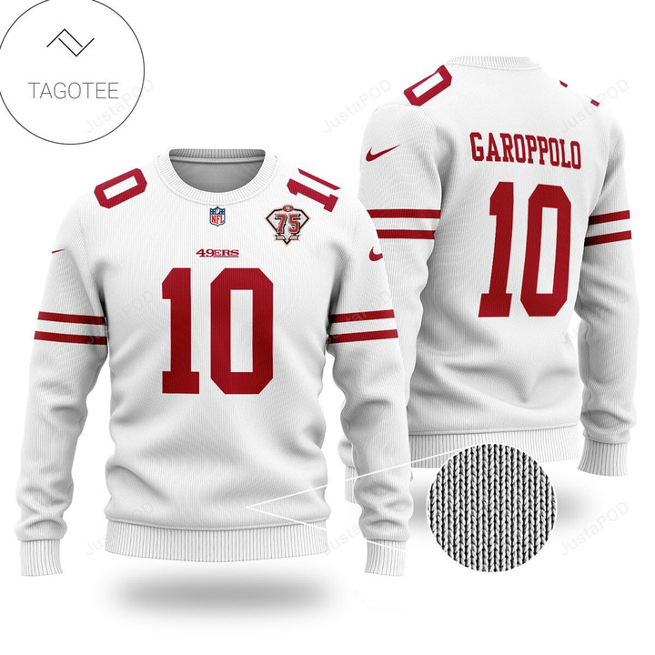 Garoppolo No 10 San Francisco 49ers Ugly Christmas Sweater