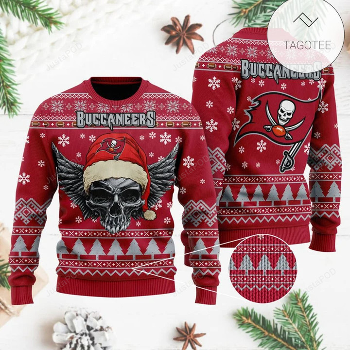 NFL Tampa Bay Buccaneers Ugly Christmas Sweater Skull Xmas
