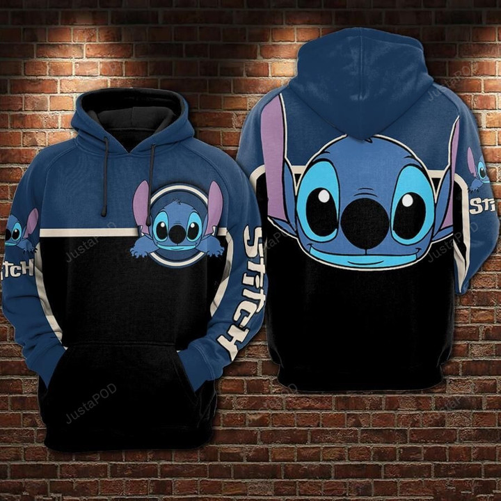 Cartoon Lilo And Stitch Over Print 1165 3D Hoodie Zip Hoodie, 3D All Over Print Hoodie Zip Hoodie