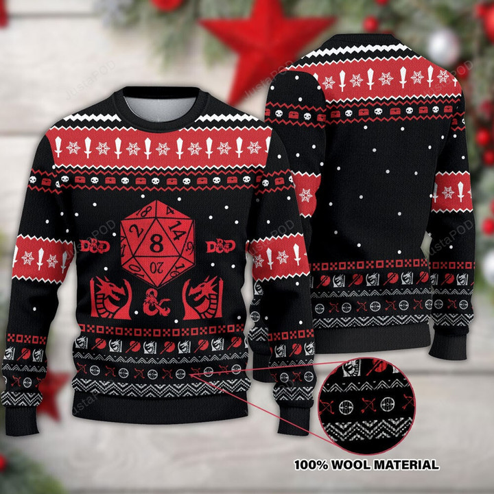 Dragon Ugly Christmas Sweater Unisex Knit Wool
