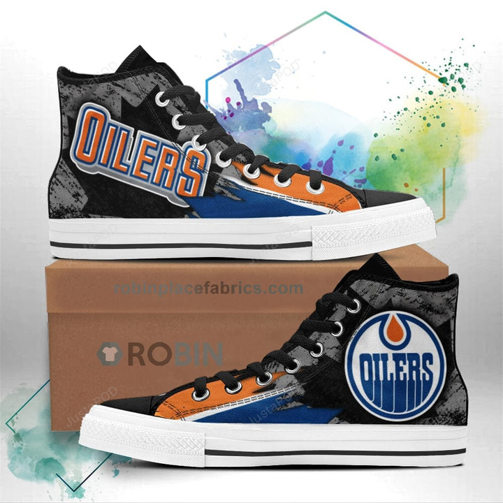 Edmonton Oilers Custom Canadian Maple Leaf High Top Shoes