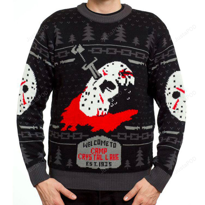 Horror Movie Gift Jason Voorhees Friday The 13th Xmas Ugly Christmas Sweater