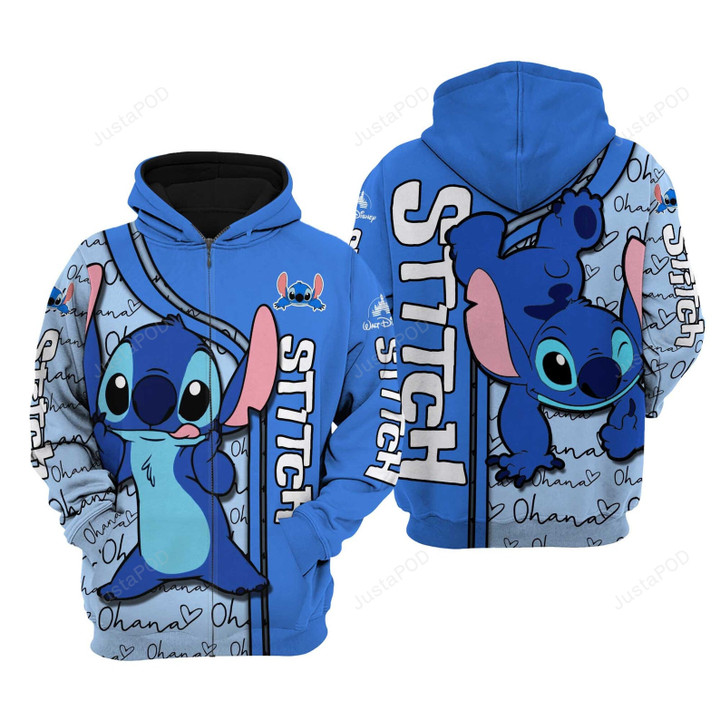 Stitch Lilo & Stitch | Disney Sweatshirt/Hoodie/Fleece Jacket | Stylist Unisex Cartoon Graphic Outfits | Clothing Men Women Kids Toddlers