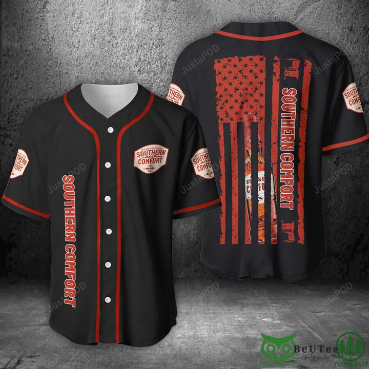 Southern Comfort US Flag Baseball Jersey Shirt