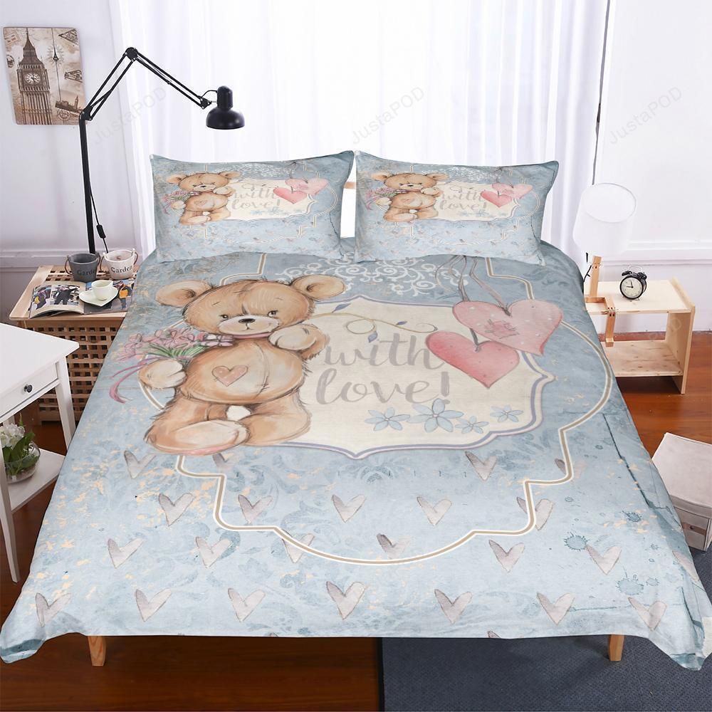 Teddy Bear Theme Digital Printing Bedroom Household Goods Bedding