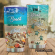 A Day At The Beach Restores The Soul The Beach Is My Happy Place Stainless Steel Tumbler, Tumbler Cups For Coffee/Tea, Great Customized Gifts For Birthday Christmas Thanksgiving