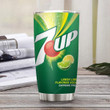 7up Lemon Lime Flavored Soda And Caffeine Free Soft Drink Label 20oz Stainless Steel Tumbler