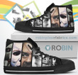 Horror Characters Canvas Black High Top Shoes