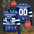 Personalized Penn State Nittany Lions Custom Name Ugly Christmas Sweater