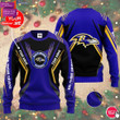 Personalized Name Nfl Baltimore Ravens 3D Print Wool Sweater