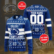 Personalized NCAA Penn State Nittany Lions Custom Name And Number Christmas Ugly Sweater