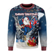 Maiden Santa Ugly Christmas Sweater, All Over Print Sweatshirt