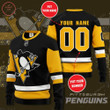 Personalized Custom Name And Number Pittsburgh Penguins Ugly Christmas Sweater, All Over Print Sweatshirt