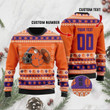 Personalized Custom Name And Number Clemson Tigers Ugly Christmas Sweater, All Over Print Sweatshirt