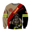 Personalized Custom Name Honor Of The Firefighter Ugly Christmas Sweater, All Over Print Sweatshirt