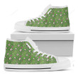 Green Zombie Pattern White High Top Shoes