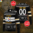 Personalized Custom Name And Number Pittsburgh Steelers Ugly Christmas Sweater, All Over Print Sweatshirt