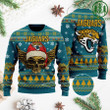 NFL Jacksonville Jaguars Golden Skull Christmas Ugly Sweater