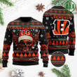 NFL Cincinnati Bengals Golden Skull Christmas Ugly Sweater