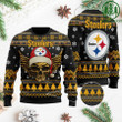 NFL Pittsburgh Steelers Golden Skull Christmas Ugly Sweater